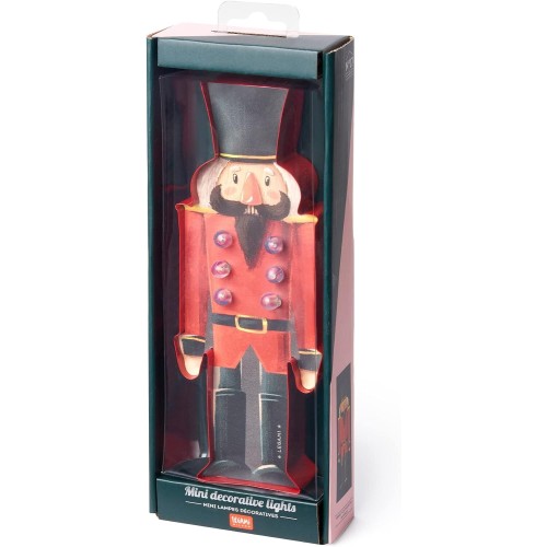Legami Mini Decorative Light, 8X21 Cm, Nutcracker Theme, Rear Hook For Hanging, On/Off Button, 3 Lr44 Batteries Included, For  L