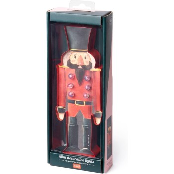 Legami Mini Decorative Light, 8X21 Cm, Nutcracker Theme, Rear Hook For Hanging, On/Off Button, 3 Lr44 Batteries Included, For  L