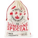 Legami Santa Gift Sack Size 50 X 70Cm Drawstring Durable Reusable Large Christmas Gift Bag SAK0001 8052694002527