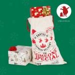 Legami Santa Gift Sack Size 50 X 70Cm Drawstring Durable Reusable Large Christmas Gift Bag SAK0001 8052694002527