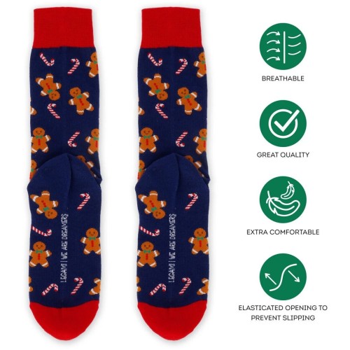 Legami It Is A Match Socks Medium 41-47 Gingerbread SOC0003 8052694003494