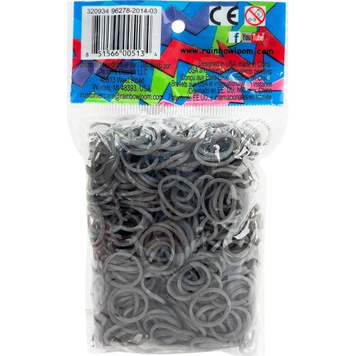 Rainbow Loom Grey 600 Latex-Free 24 C-Clips C02G0190159 851566005134