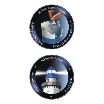 Ravensburger Παζλ 3D 216Τμχ Φάρος Νυχτερινή Έκδοση 12577 4005556125777