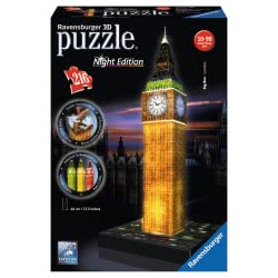 Ravensburger Παζλ 3D 216Τμχ Big Ben Νυχτερινή Έκδοση 12588 4005556125883