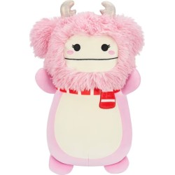 Kelly Toy Squishmallows Hugmees Xmas Λούτρινα Wave 2 35Εκ -Brina With Scarf Ροζ Μεγαλοπατούσας JWSQ0236 196566216815