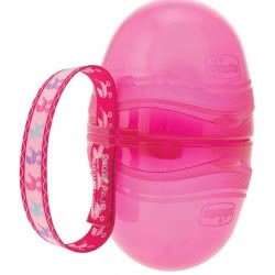 Chicco Διπλή Θήκη Πιπίλας Ροζ C80-07264-10 8058664033072