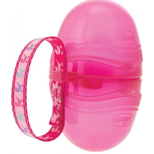 Chicco Διπλή Θήκη Πιπίλας Ροζ C80-07264-10 8058664033072