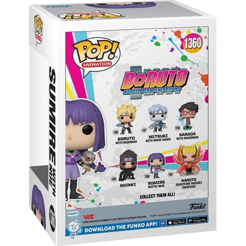 Funko pop! animation: boruto - sumire kakei with nue - boruto: naruto next genera 61389 889698613897