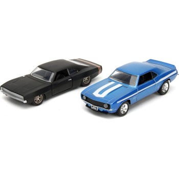 Jada Toys Fast & Furious Twin Pack 1:32 Wave 2/1 1969 Chevrolet Camaro And 1968 Dodge Charge 253202013 4006333084232