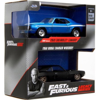 Jada Toys Fast & Furious Twin Pack 1:32 Wave 2/1 1969 Chevrolet Camaro And 1968 Dodge Charge 253202013 4006333084232