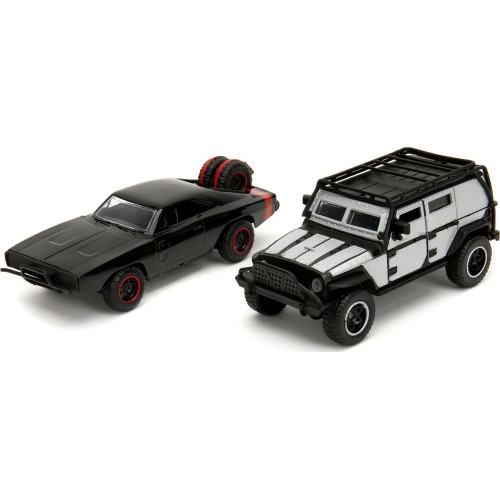 Jada Toys Fast & Furious Twin Pack 1:32 Wave 2/2 Tejs Jeep Wrangler And Doms Dodge 253202014 4006333084249