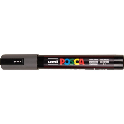 Uni-ball Mitsubishi Pencil Μαρκαδόρος Posca Pc5m Σκούρο Γκρί Με Κωνική Μύτη PC-5M-DG 4902778262535