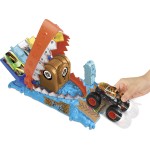 Mattel Hot Wheels Monster Trucks Tiger Shark Hw Monster Trucks Race Challenge Playset HNB87 / HTP17 194735195435