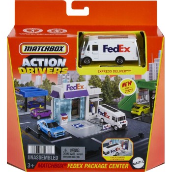 Mattel Σετάκια Mbx Action Drivers Fedex Playset HJT89 / HLY62 194735122776