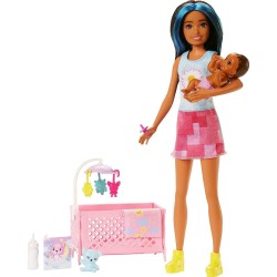 Mattel Barbie Doll and Accessories, Crib Playset With Skipper Friend Doll, Baby Do FHY97 / HJY34 194735098309