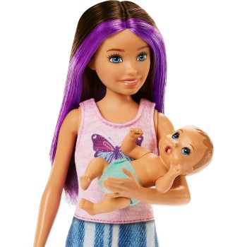 Mattel Barbie Doll and Accessories, Crib Playset With Skipper Doll, Baby Doll With FHY97 / HJY33 194735098262