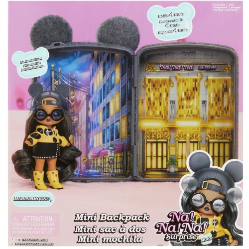 MGA Entertainment Na! Na! Na! Surprise Mini Backpack Playset- Grey Mouse 592334EUC 035051592334