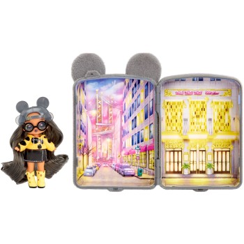 MGA Entertainment Na! Na! Na! Surprise Mini Backpack Playset- Grey Mouse 592334EUC 035051592334