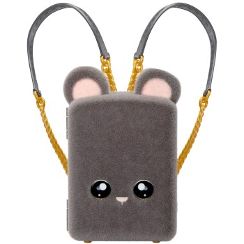 MGA Entertainment Na! Na! Na! Surprise Mini Backpack Playset- Grey Mouse 592334EUC 035051592334