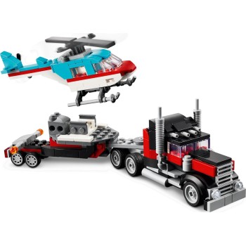 LEGO creator φορτηγό με επίπεδη καρότσα ελικόπτερο 31146 5702017567402