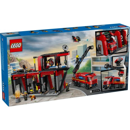 LEGO city σταθμός πυροσβεστικής με πυροσβεστικό φορτηγό 60414 5702017582962