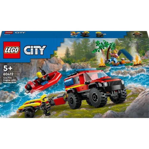 LEGO City 4x4 Fire Truck With Rescue Boat 60412 5702017582948