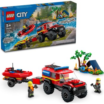 LEGO City 4x4 Fire Truck With Rescue Boat 60412 5702017582948