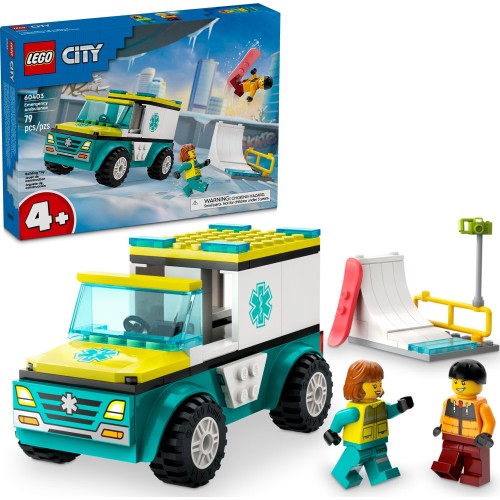 LEGO city ασθενοφόρο και σνόουμπορντερ 60403 5702017566764