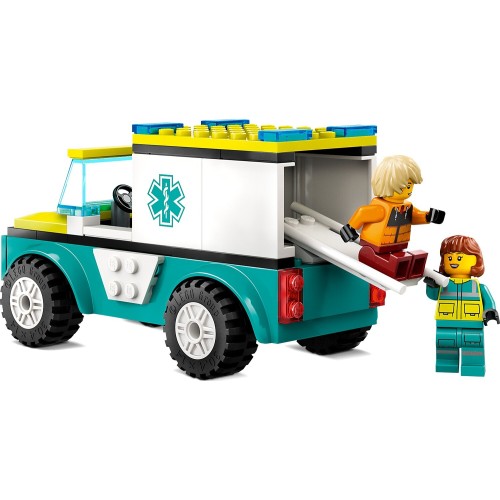 LEGO city ασθενοφόρο και σνόουμπορντερ 60403 5702017566764