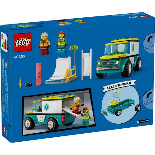 LEGO city ασθενοφόρο και σνόουμπορντερ 60403 5702017566764