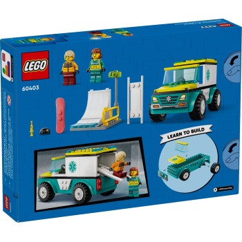 LEGO City Emergency Ambulance and Snowboarder 60403 5702017566764