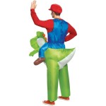 Disquise Adult Costume Mario Riding Yoshi Inflatable One Size 85150AD 039897851556