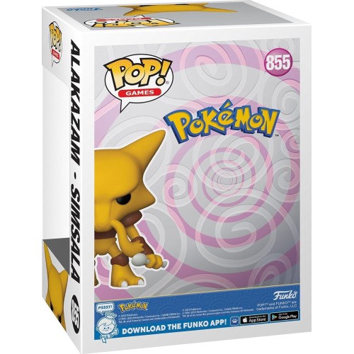 Funko pop! games: pokemon - alakazam  num 855 vinyl figure 74216 889698742160