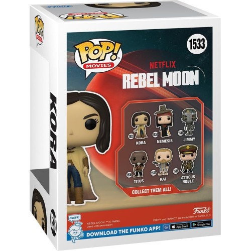 Funko pop! movies: rebel moon - kora num 1533 φιγούρα βινυλίου 72624 889698726245