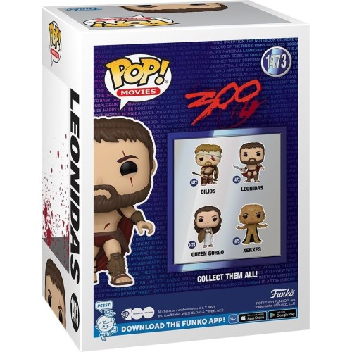 Funko pop! movies: 300 the movie - leonidas bloody special edition  num 1473 vinyl figure 74412 889698744126