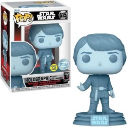 Funko pop! disney star wars: return of the jedi 40th - holographic luke skywalker (glows in the dark) (special edition) num 615 