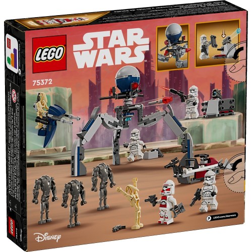 LEGO star wars πακέτο μάχης με στρατιώτες κλώνους™ & ανδροειδή μάχης™ 75372 5702017584317