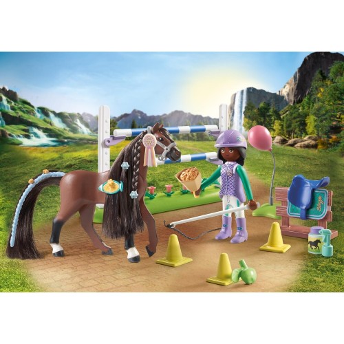Playmobil horses of waterfall εκπαίδευση αλόγου με την zoe και τον blaze 71355 4008789713551