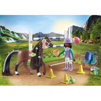 Playmobil horses of waterfall εκπαίδευση αλόγου με την zoe και τον blaze 71355 4008789713551