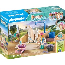 Playmobil horses of waterfall κομμωτήριο αλόγων με την isabella και τον lioness 71354 4008789713544