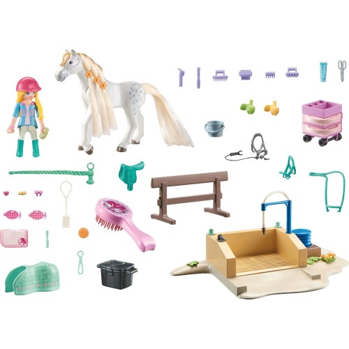 Playmobil horses of waterfall κομμωτήριο αλόγων με την isabella και τον lioness 71354 4008789713544