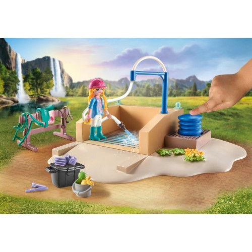 Playmobil horses of waterfall κομμωτήριο αλόγων με την isabella και τον lioness 71354 4008789713544