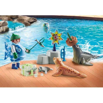 Playmobil city life gift set πάρτυ στο ενυδρείο με τις φώκιες 71448 4008789714480