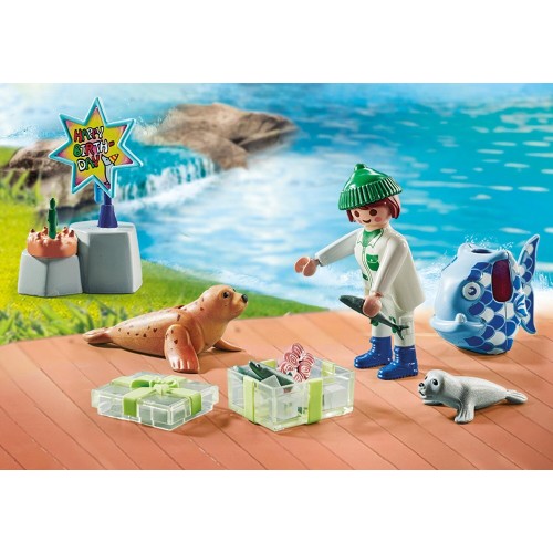 Playmobil city life gift set πάρτυ στο ενυδρείο με τις φώκιες 71448 4008789714480