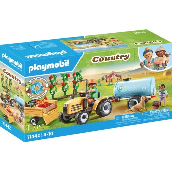 Playmobil Country Tractor With Trailer and Water Tank 71442 4008789714428