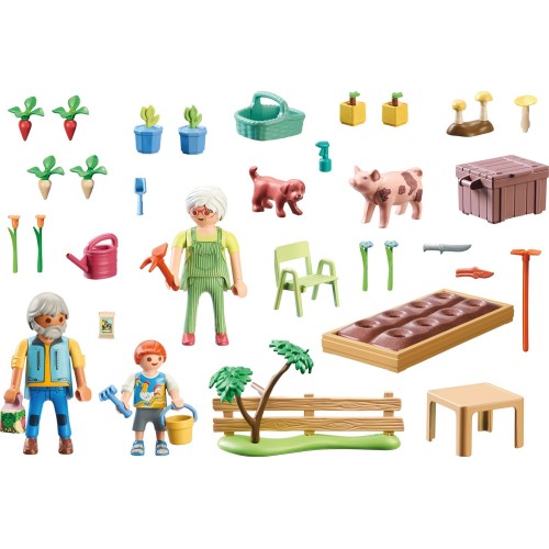 Playmobil Country Vegetable Garden With Grandparents 71443 4008789714435