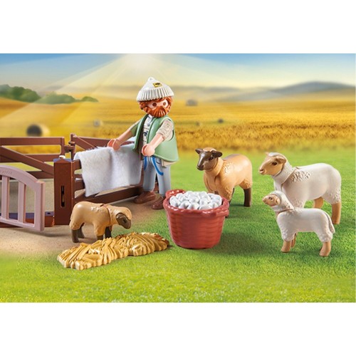 Playmobil country βοσκός με προβατάκια 71444 4008789714442