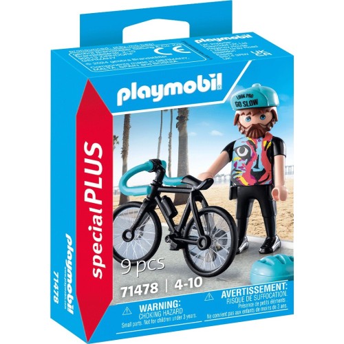 Playmobil sports and action ποδηλασία δρόμου 71478 4008789714787
