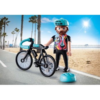 Playmobil sports and action ποδηλασία δρόμου 71478 4008789714787