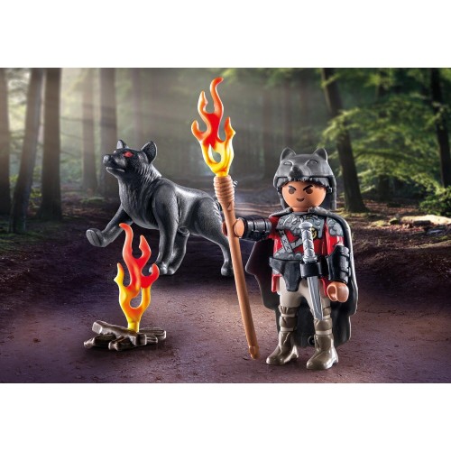 Playmobil history πολεμιστής με λύκο 71482 4008789714824